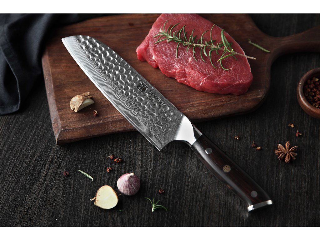 Nóż Santoku XinZuo Yu B13H