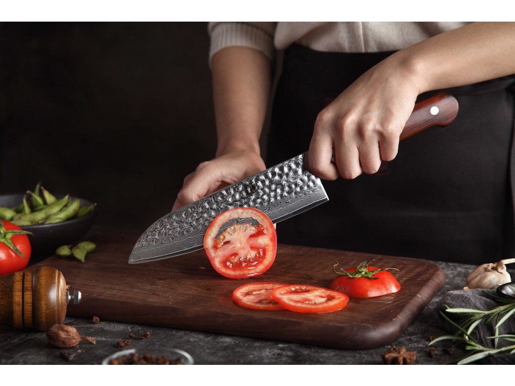 Nóż Santoku XinZuo Yun 7 B9H