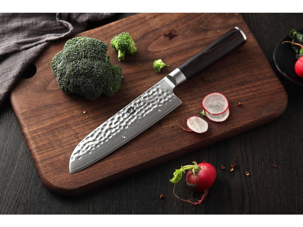 Nóż Santoku XinZuo He B1H