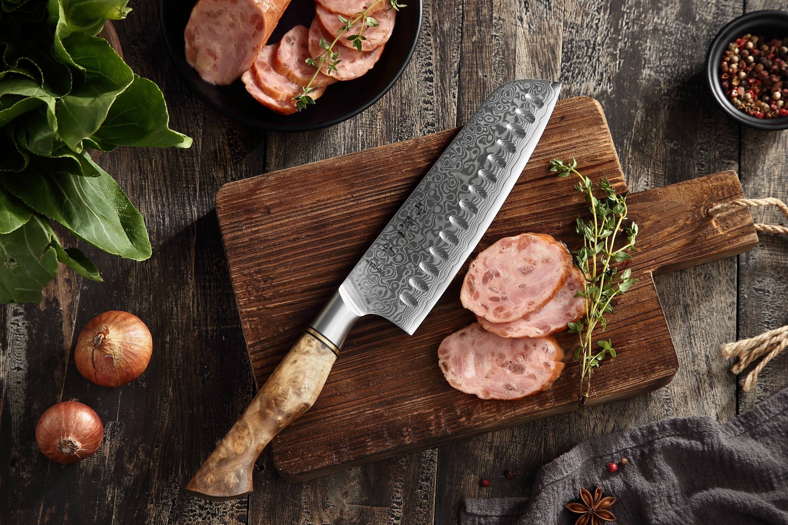 Nóż Santoku HEZHEN Master B30