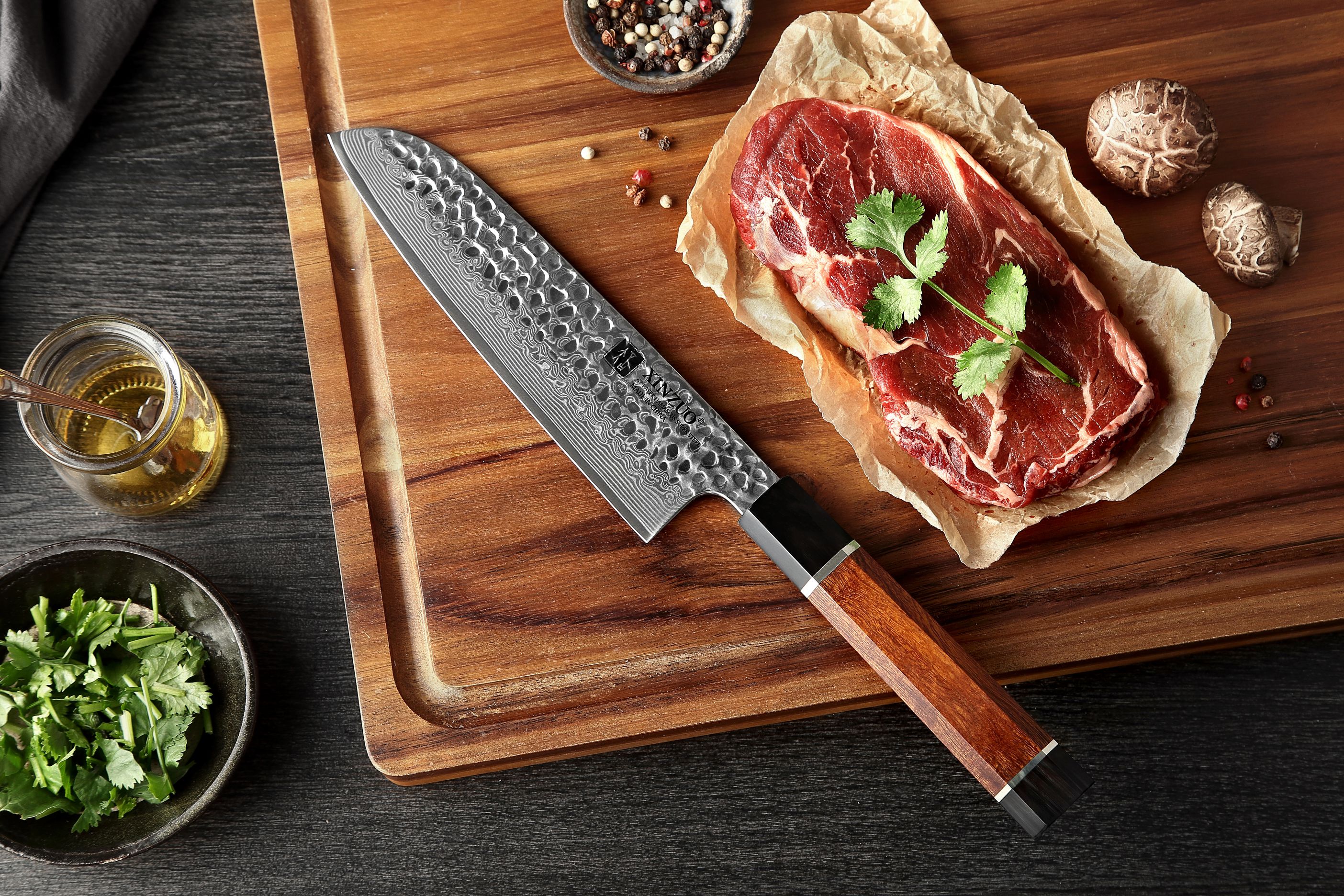 Nóż Santoku XinZuo PM8