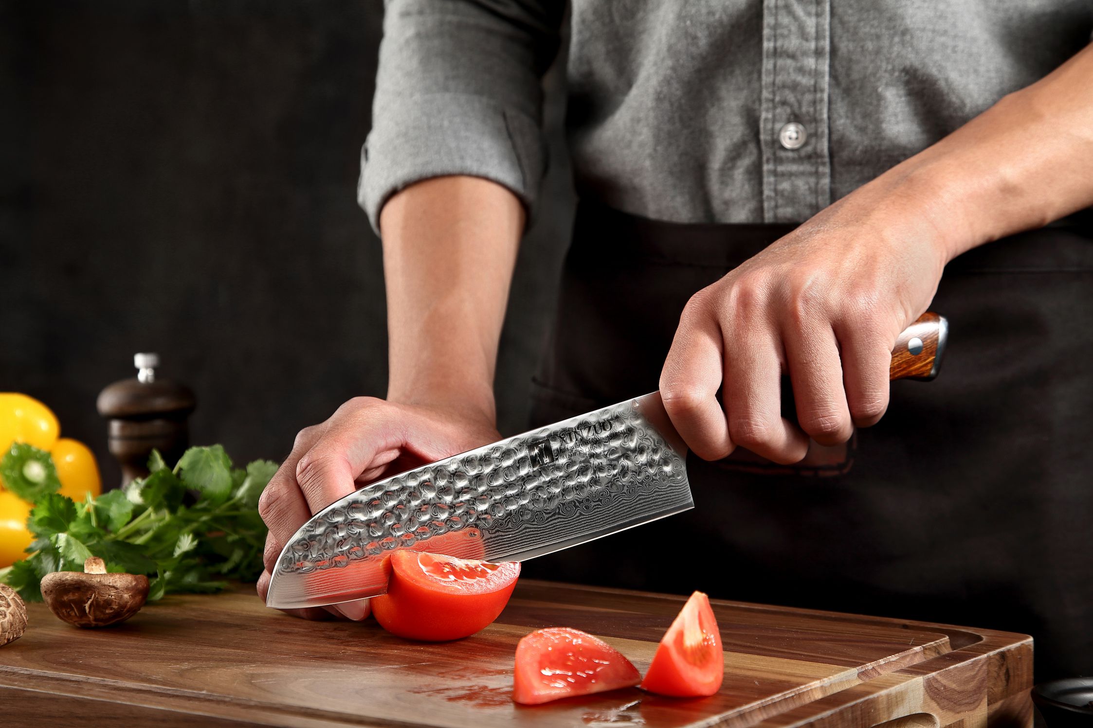 Nóż Santoku XinZuo Yu B13D 7